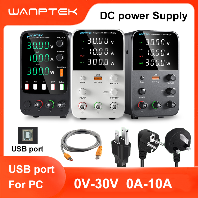 Programmable Dc Power Supply 30V 10A - Wanptek Laboratory Power Supply 30V 5A