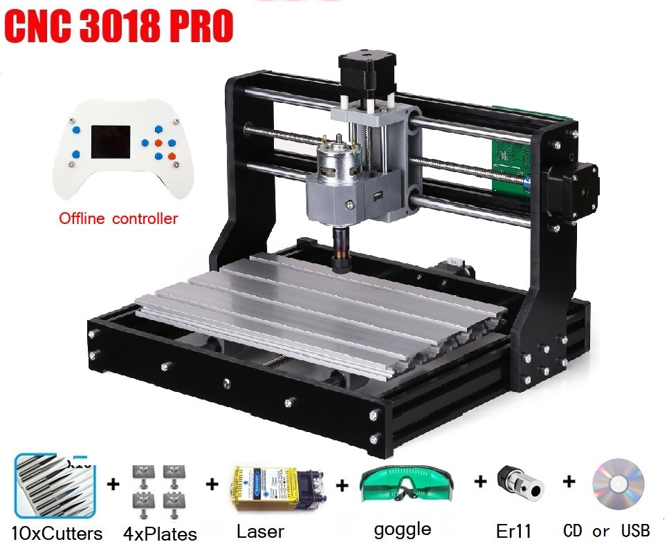 Mini Laser Engraver Cnc Router - CNC 3018 PRO Laser Khắc Gỗ