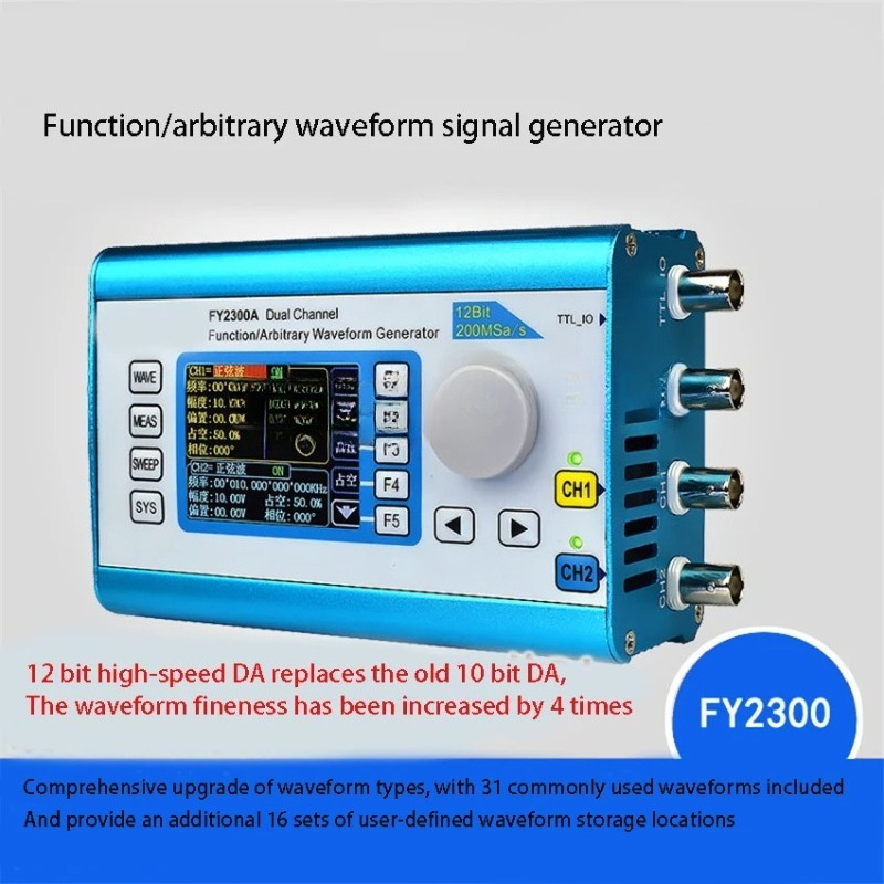FY2300 Dual Channel DDS Functi - đánh giá và giá Function Arbitrary Waveform Generator