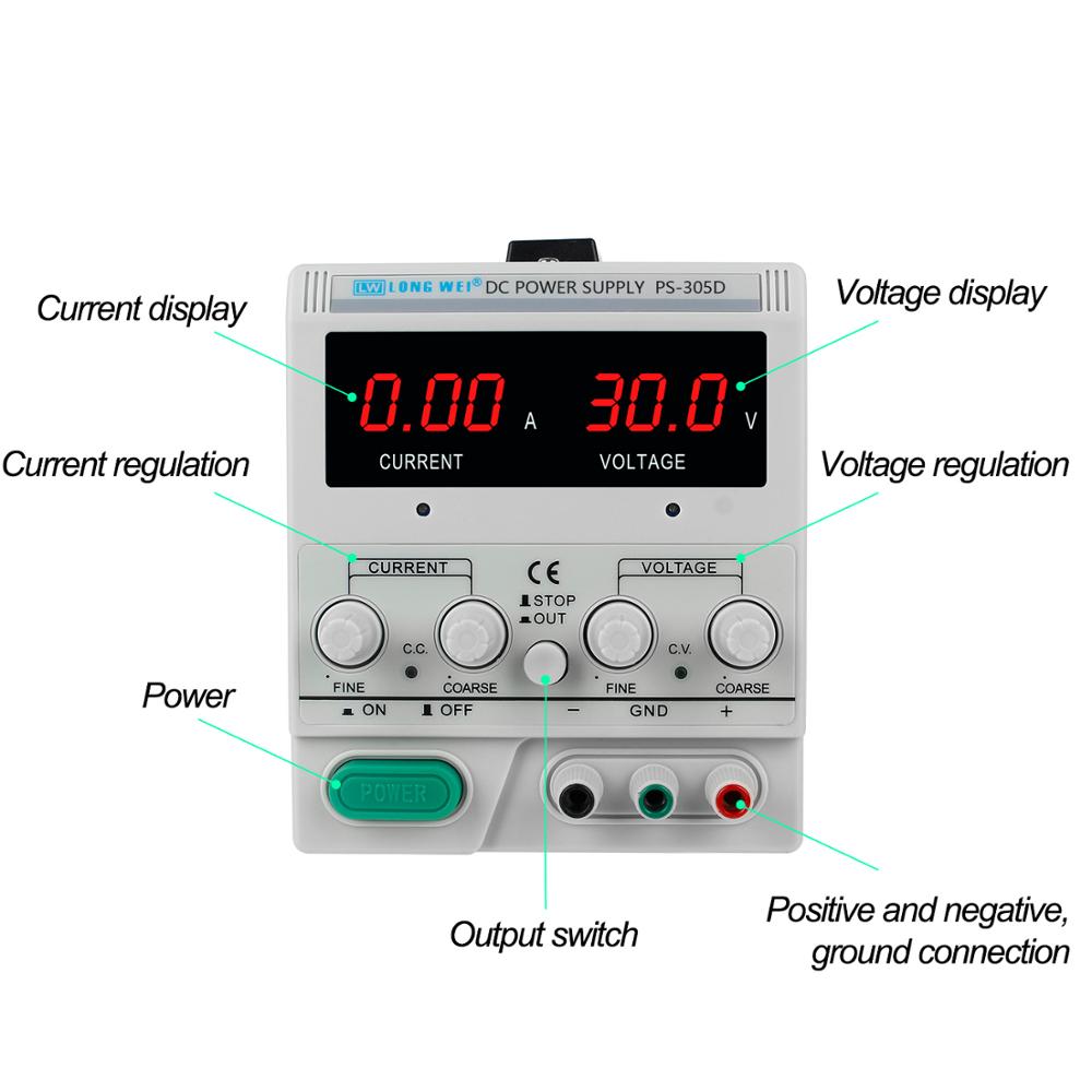 LW PS-305D 30V 5A 150W Adjusta - đánh giá và giá Linear Lab Power Supply Adjustable