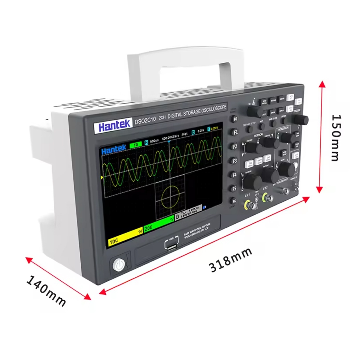 DSO2C10 DSO2C15 DSO2C10 2 Chan - đánh giá và giá Digital Storage Oscilloscope 100Mhz