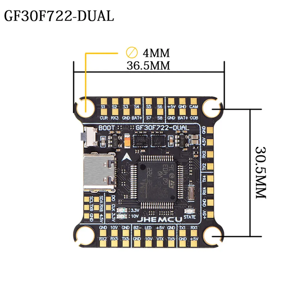 Jhemcu F7 Stack F722 Dual Flig - đánh giá và giá Fpv Flight Controller F7 Stack 60A