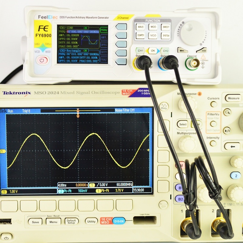 Feelelec FY6900 0-60MHz Digita - đánh giá và giá Function Arbitrary Waveform Generator