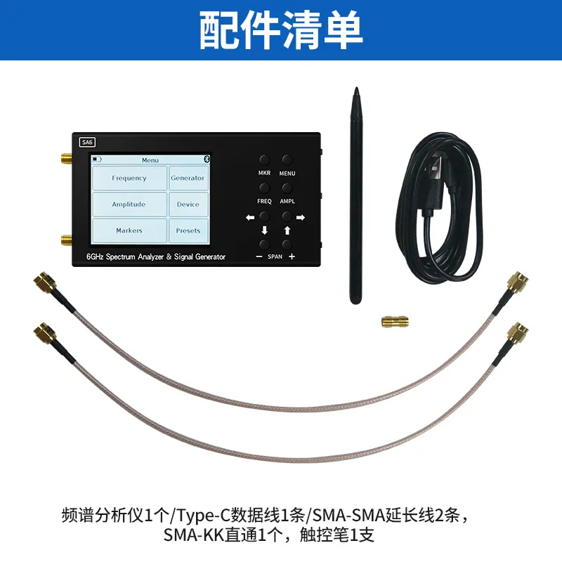 SA6 6GHz 3.2 inch handheld spe - đánh giá và giá Signal Generator Spectrum Analyzer
