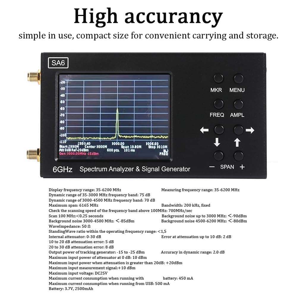 SA6 6GHz Spectrum Analyzer | P - đánh giá và giá Signal Generator Spectrum Analyzer