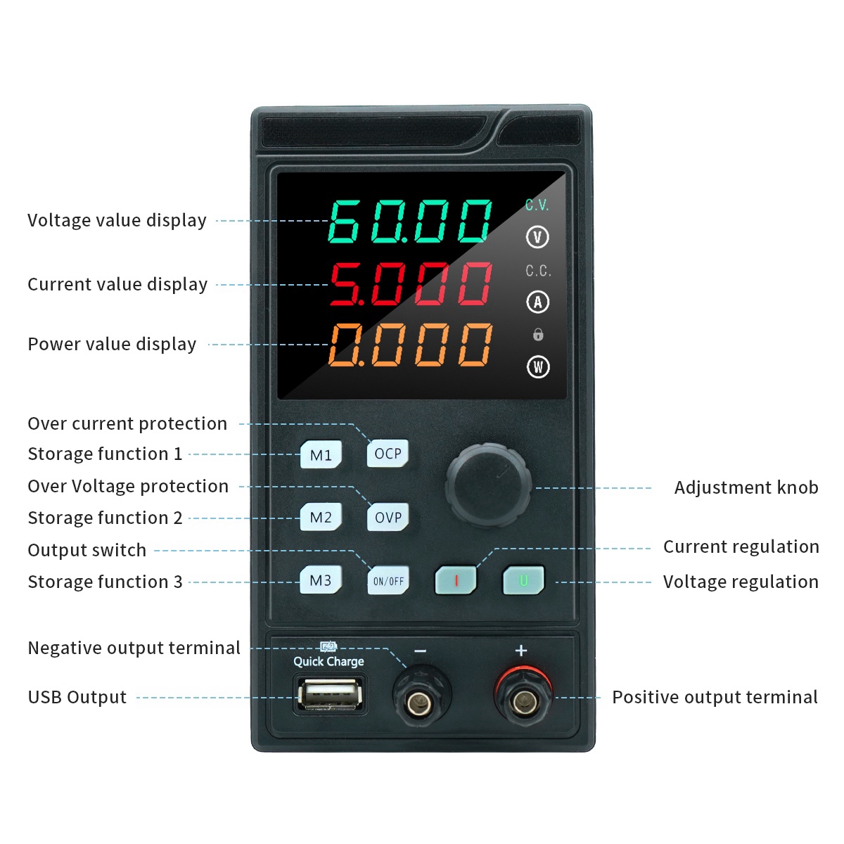 MYAMI 30V 32V 10A with USB/RS4 - đánh giá và giá Programmable Dc Power Supply 30V 10A