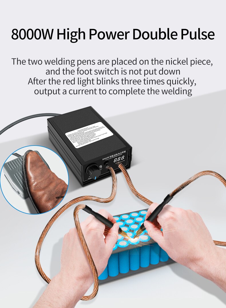 8000W Mini Spot Welder Kit DIY - đánh giá và giá Spot Welder 18650 Battery Pack