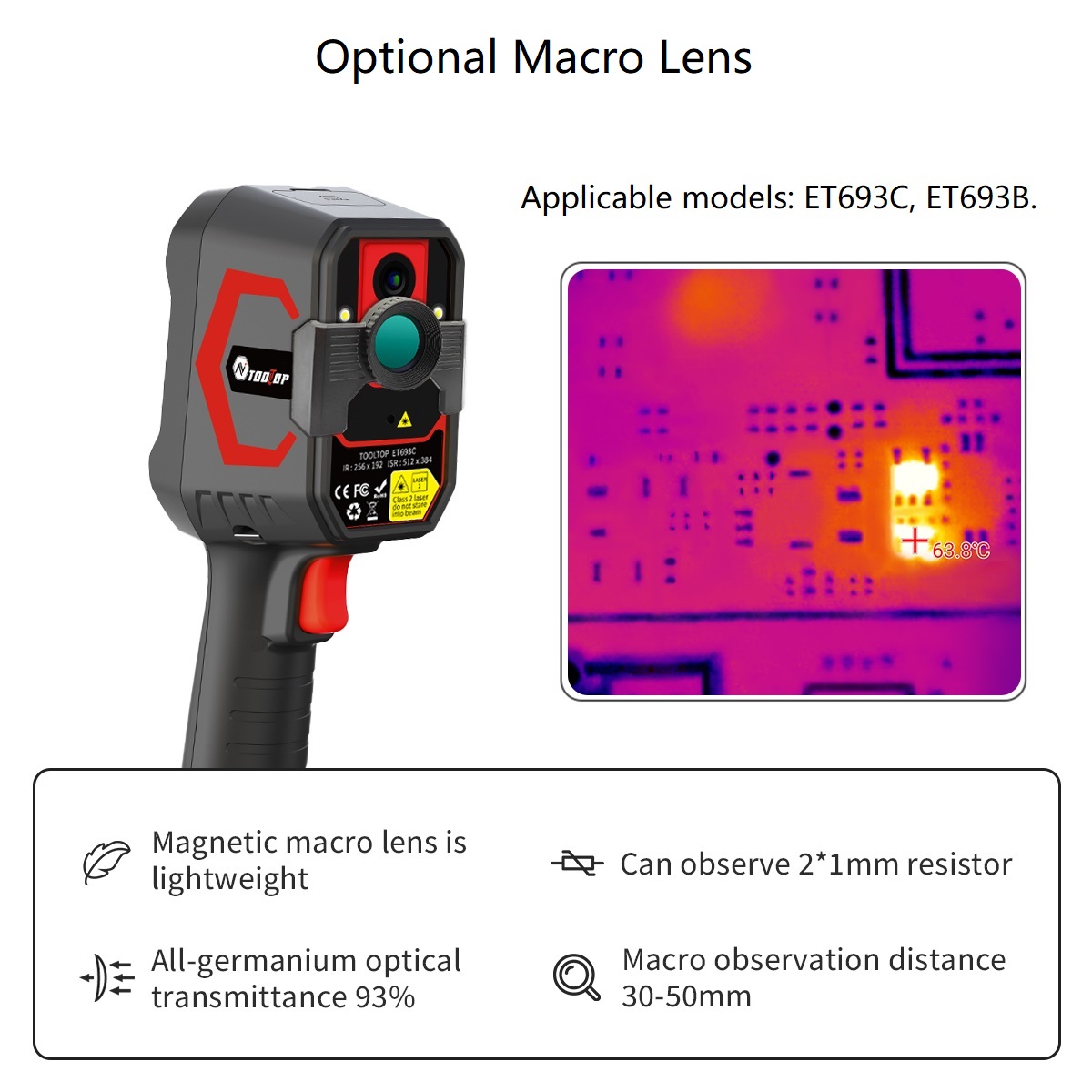 TOOLTOP ET693C Super IR 512x38 - đánh giá và giá Thermal Imaging Camera Pcb Repair