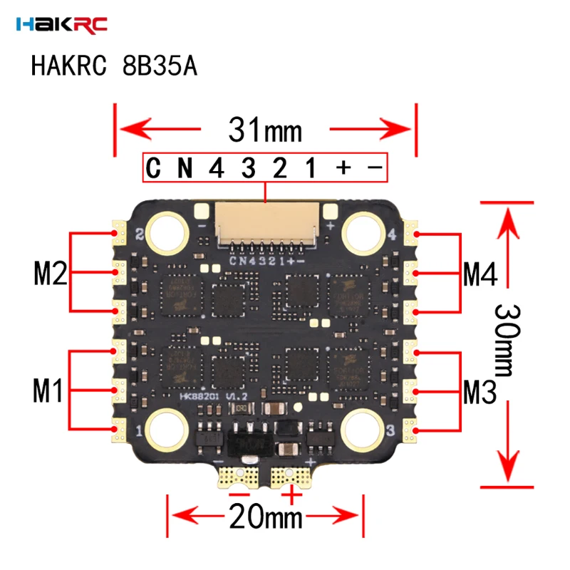 HAKRC F7220 V2 F7 Mini Flight  - đánh giá và giá Fpv Flight Controller F7 Stack 60A